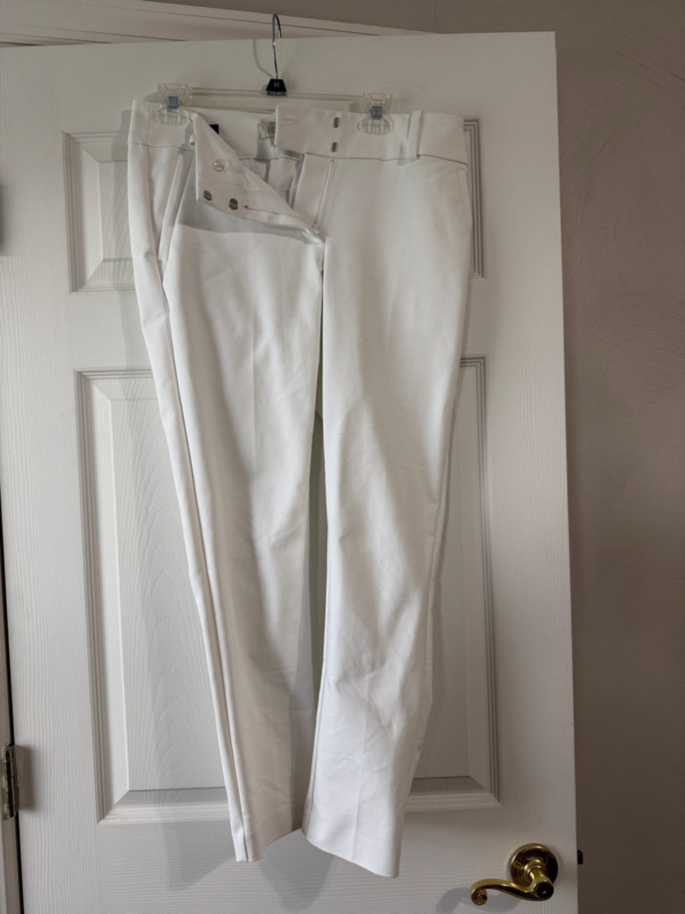 Crisp White Tailored Dress Pants